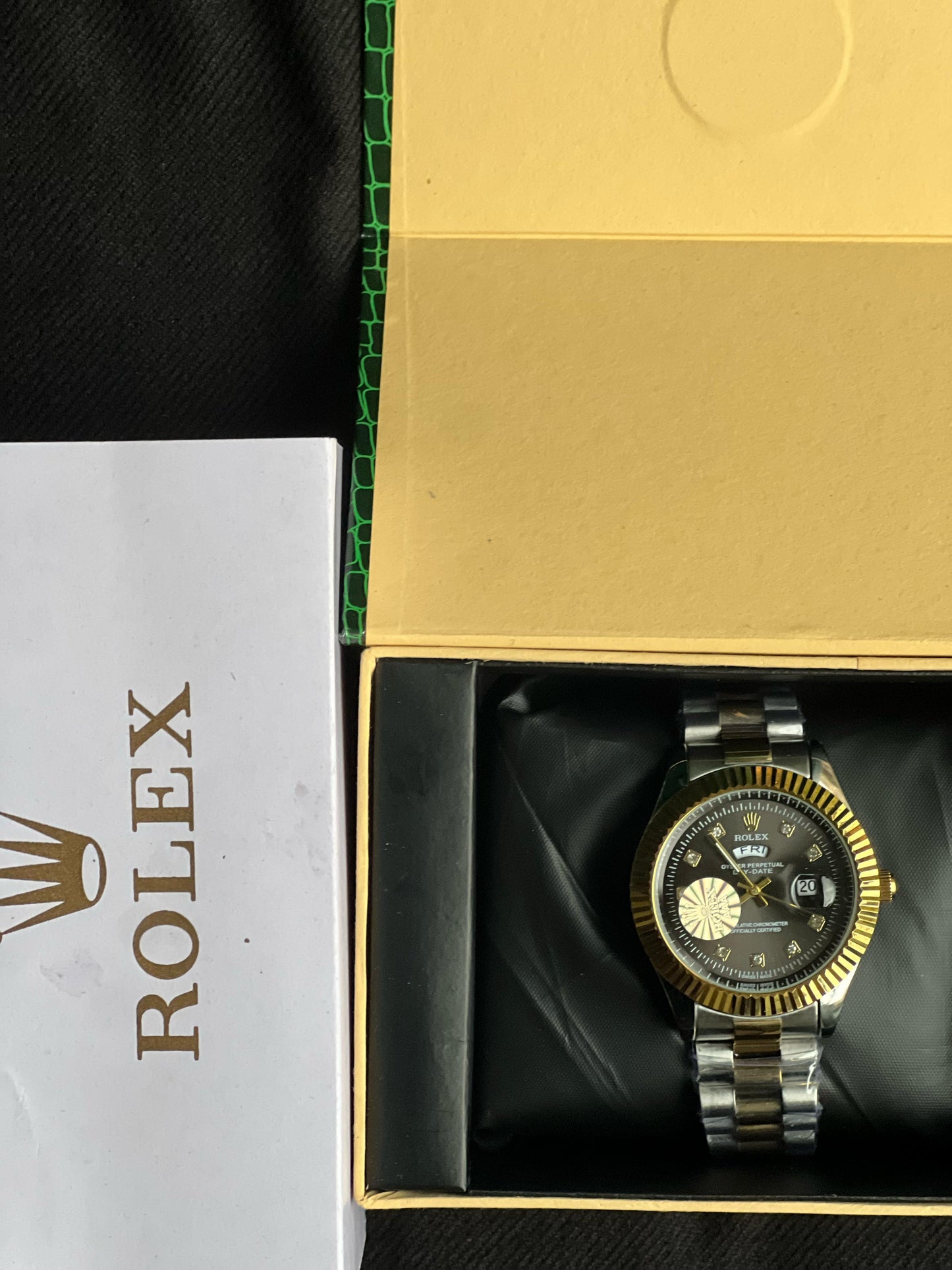 Rolex Day And Date Black Dial